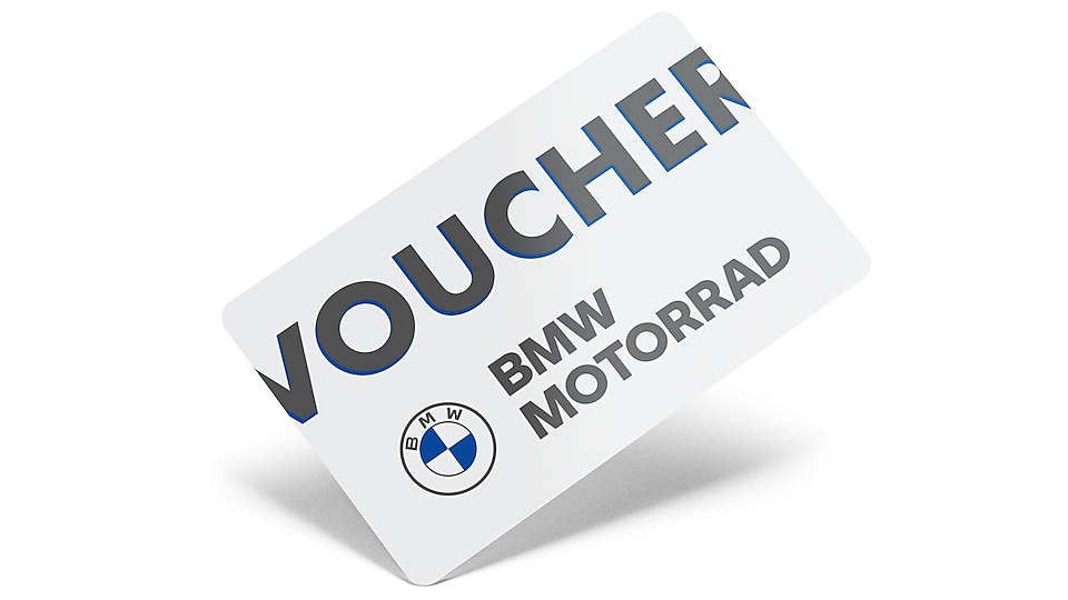 Vizualizace voucheru na zapůjčení BMW motorky